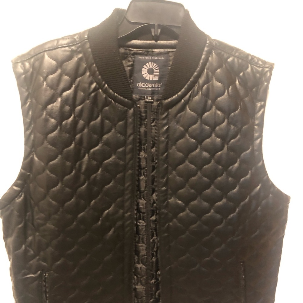 Black leather Academics Vest